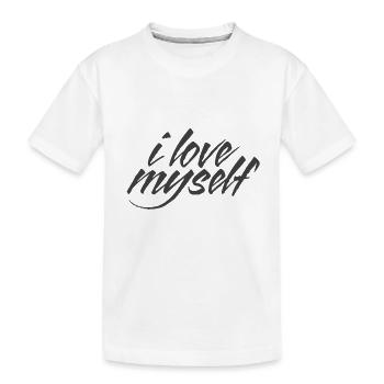 I love myself / self-confidence - Kids' Premium Organic T-Shirt - white - Front