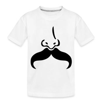 moustache mustache nez nose5 - T-shirt bio Premium Enfant - blanc - Devant