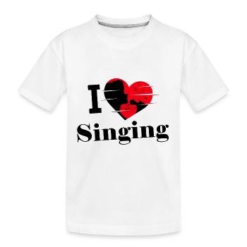J'adore chanter dans une chorale - T-shirt bio Premium Enfant - blanc - Devant