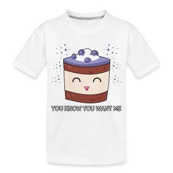 You Know You Want Me - Kinder Premium Bio T-Shirt - Weiß - Vorne