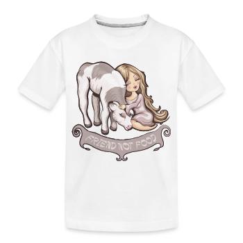 friend not food - Kids' Premium Organic T-Shirt - white - Front
