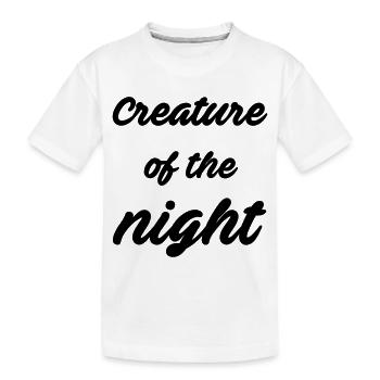 Creature of the night - Kids' Premium Organic T-Shirt - white - Front
