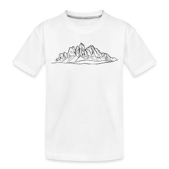 Odle, Dolomites, Alpes, Tyrol du Sud, montagnes - T-shirt bio Premium Enfant - blanc - Devant