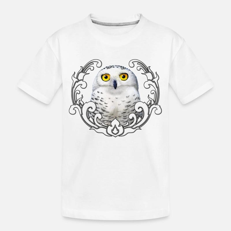 Schneeeule - Kinder Premium Bio T-Shirt - Weiß