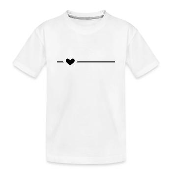 Ligne Cœur Noir - T-shirt bio Premium Enfant - blanc - Devant
