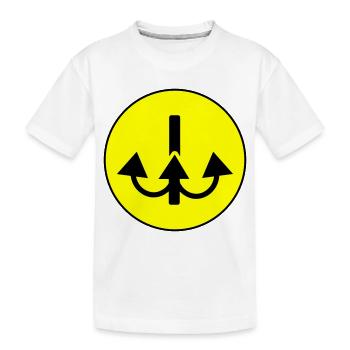 Angelhaken angler icon - Kinder Premium Bio T-Shirt - Weiß - Vorne