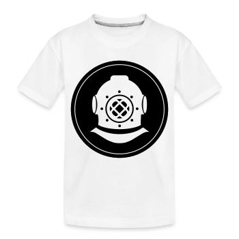 Apnoe Tauchen Kreis - Kinder Premium Bio T-Shirt - Weiß - Vorne