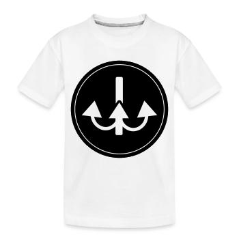 Angelhaken angler icon - Kinder Premium Bio T-Shirt - Weiß - Vorne