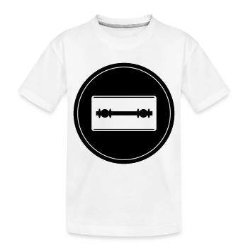 Razor Blade Icon Circle - Kids' Premium Organic T-Shirt - white - Front