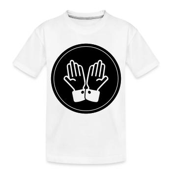 Cercle de prière des mains - T-shirt bio Premium Enfant - blanc - Devant