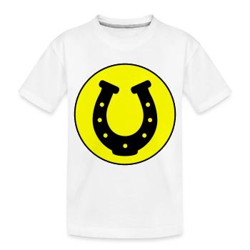 Icône en fer à cheval - T-shirt bio Premium Enfant - blanc - Devant