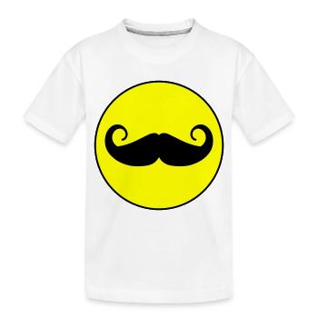 Schnurrbart symbol - Kinder Premium Bio T-Shirt - Weiß - Vorne