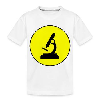Icône d’icône de microscope - T-shirt bio Premium Enfant - blanc - Devant