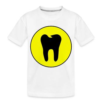 Tooth icon symbol - Kids' Premium Organic T-Shirt - white - Front