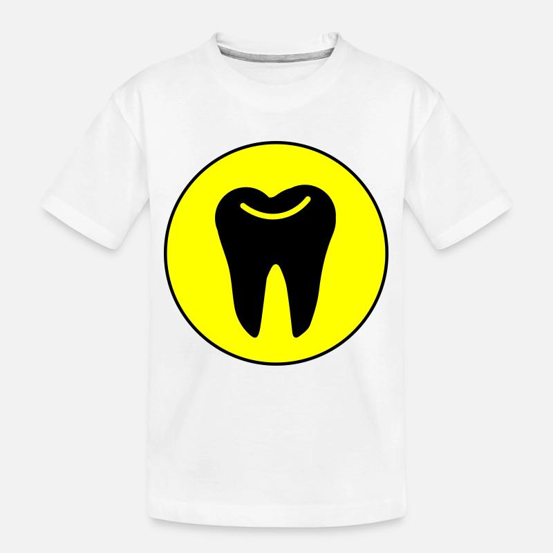 Symbole de l’icône de dent - T-shirt bio Premium Enfant - blanc