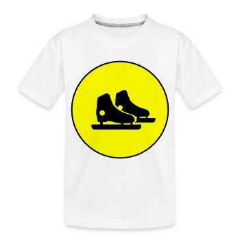 Eiskunstlauf Schlittschuhe - Kinder Premium Bio T-Shirt - Weiß - Vorne