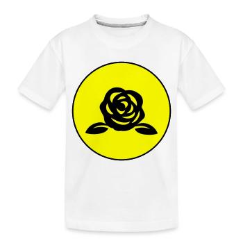 Rose symbol - Kids' Premium Organic T-Shirt - white - Front
