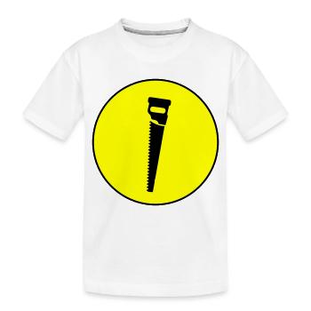 Icône de scie - T-shirt bio Premium Enfant - blanc - Devant