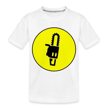 Icône d’icône de tronçonneuse - T-shirt bio Premium Enfant - blanc - Devant