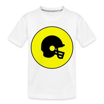 Icône Casque de football - T-shirt bio Premium Enfant - blanc - Devant