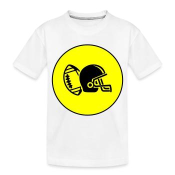Casque de football - T-shirt bio Premium Enfant - blanc - Devant