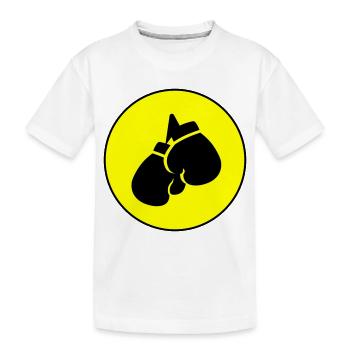 Boxing gloves symbol - Kids' Premium Organic T-Shirt - white - Front