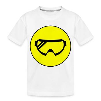 Icône des lunettes de ski - T-shirt bio Premium Enfant - blanc - Devant