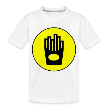 Pommes fast food symbol - Kinder Premium Bio T-Shirt - Weiß - Vorne