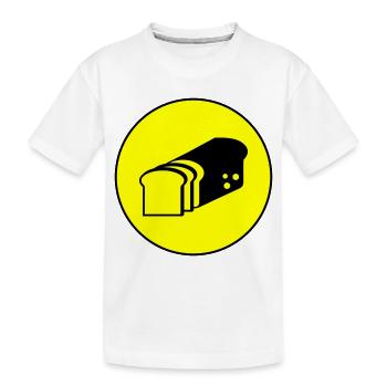 Brot icon symbol - Kinder Premium Bio T-Shirt - Weiß - Vorne