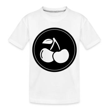 Kirschen obst - Kinder Premium Bio T-Shirt - Weiß - Vorne