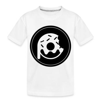 Donut Symbol - Kids' Premium Organic T-Shirt - white - Front