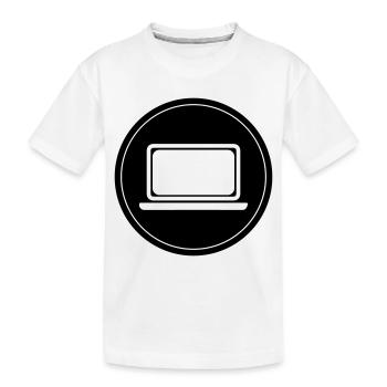 Ordinateur portable Pc Office - T-shirt bio Premium Enfant - blanc - Devant