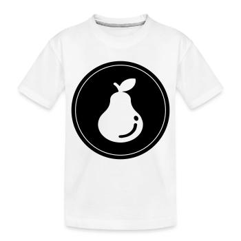 Birne Obst - Kinder Premium Bio T-Shirt - Weiß - Vorne