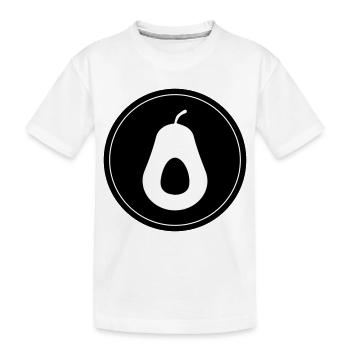 Avocado symbol - Kids' Premium Organic T-Shirt - white - Front