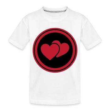 Heart Symbol Love Heart - Kids' Premium Organic T-Shirt - white - Front