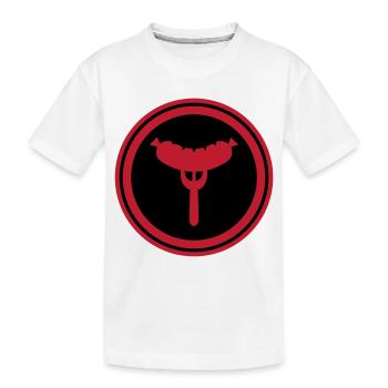 Fourchette à saucisse - T-shirt bio Premium Enfant - blanc - Devant