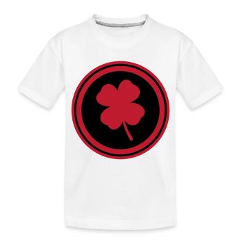 Clover Symbol - Kids' Premium Organic T-Shirt - white - Front