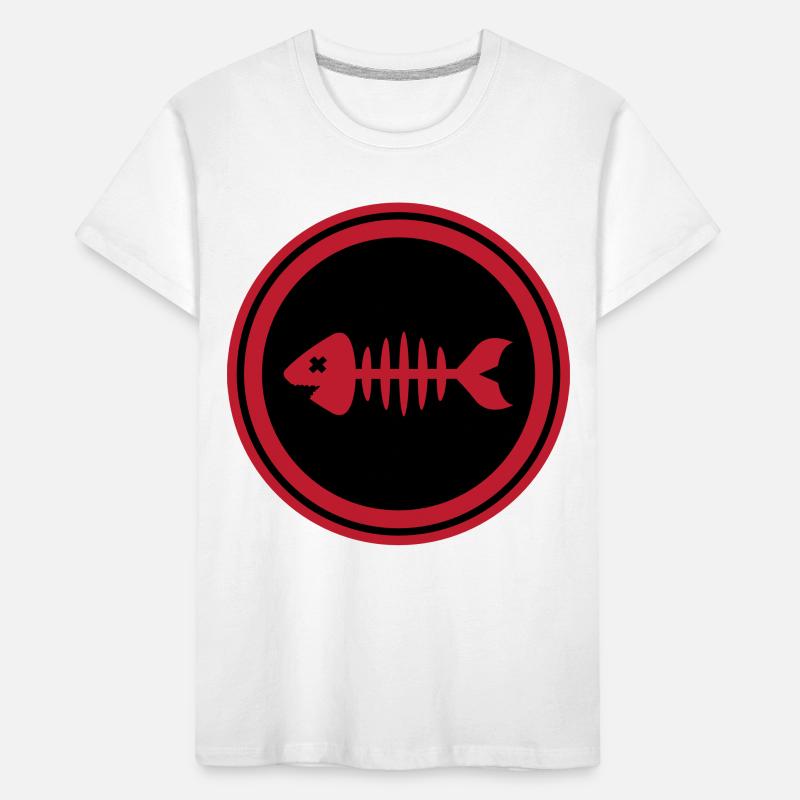 Os d’os symbole de poisson T-shirt bio Premium Enfant