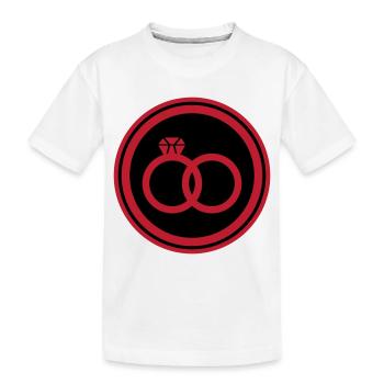 Wedding Rings Ring Wedding - Kids' Premium Organic T-Shirt - white - Front