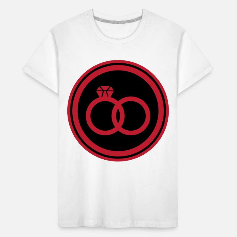 Eheringe Ring Hochzeit Kinder Premium Bio T-Shirt