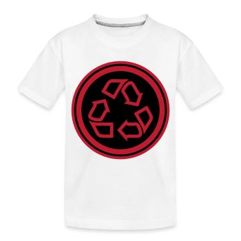 Symbole de recyclage - T-shirt bio Premium Enfant - blanc - Devant