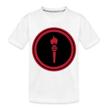 Flame Symbol - Kids' Premium Organic T-Shirt - white - Front