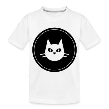 Cercle de tête de chat - T-shirt bio Premium Enfant - blanc - Devant