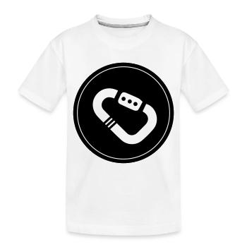 Equipement d’escalade cercle de mousqueton - T-shirt bio Premium Enfant - blanc - Devant