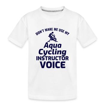 Aqua Cycling Piscine Fitness Training Drôle - T-shirt bio Premium Enfant - blanc - Devant