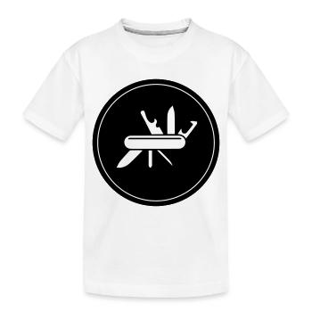 Pocket knife - Kids' Premium Organic T-Shirt - white - Front
