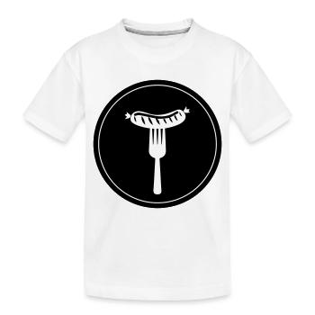 Icône de la viande Bratwurst - T-shirt bio Premium Enfant - blanc - Devant
