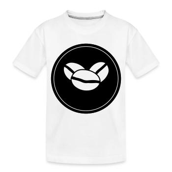 Icône du grain de café - T-shirt bio Premium Enfant - blanc - Devant