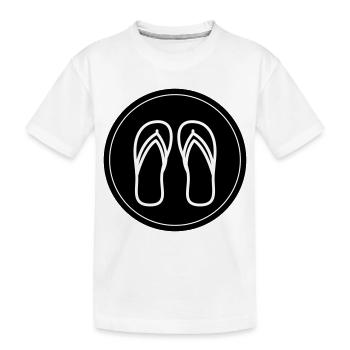 Icône de tongs - T-shirt bio Premium Enfant - blanc - Devant