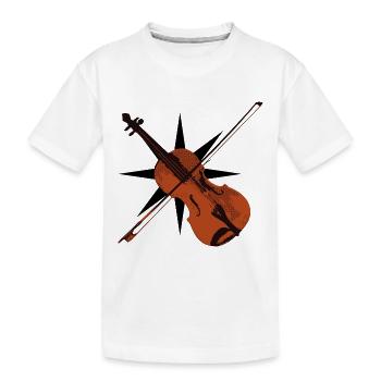 Violon violon vintage symphonie boussole école de musique - T-shirt bio Premium Enfant - blanc - Devant